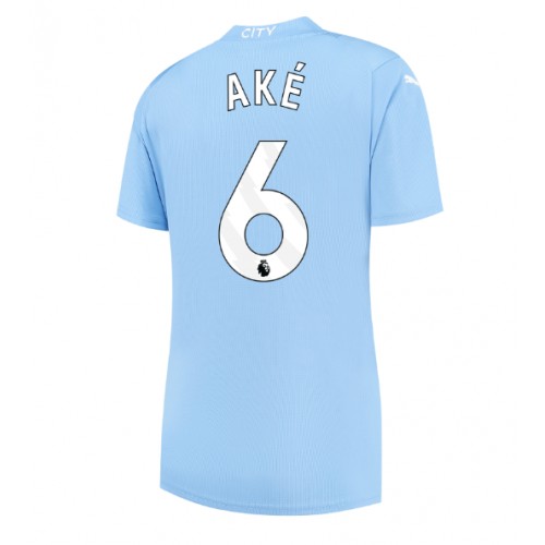 Fotbalové Dres Manchester City Nathan Ake #6 Dámské Domácí 2023-24 Krátký Rukáv